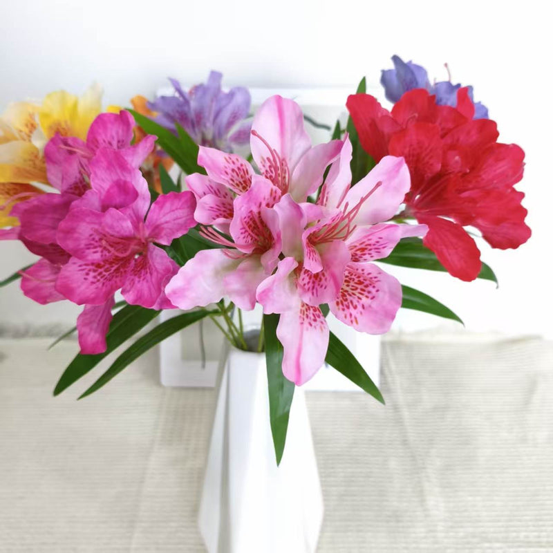 Artificial Azalea Bush with 3 Blooms, 27.5 Inches, Silk-Like Fabric, Perfect for Weddings, Events, and Home Decor