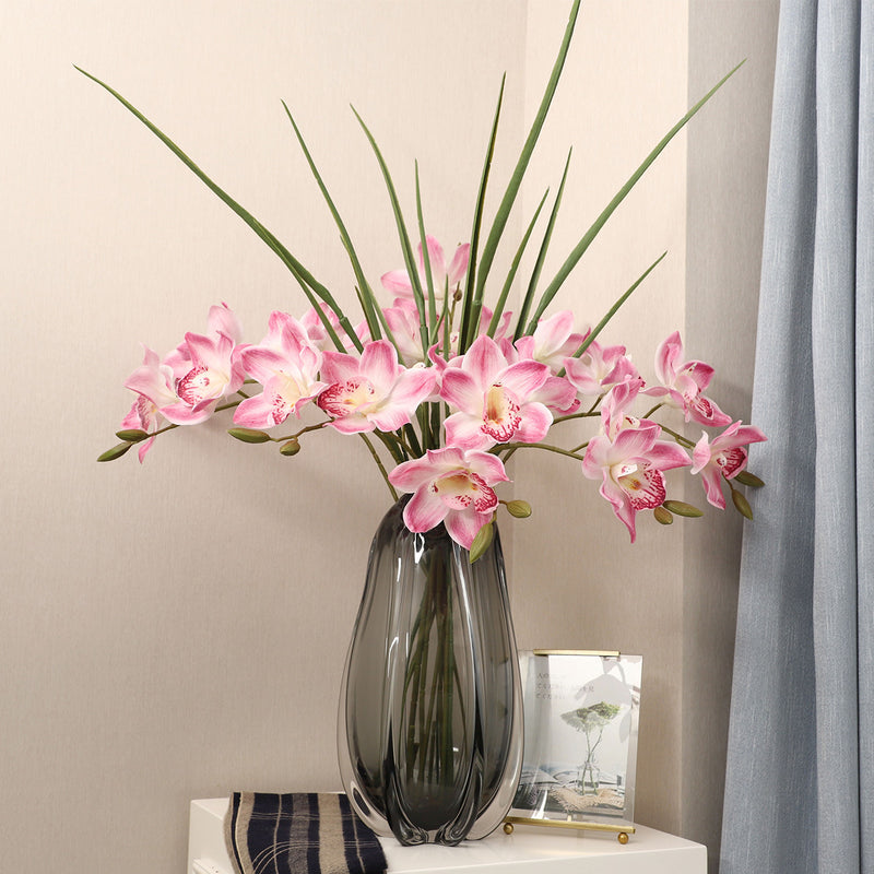 Single Stem Magnolia Flower, 29" Tall, Real-Touch Latex, 5 Blooms, Perfect for Home Decor, Weddings, and Events