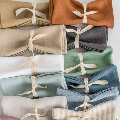 Bulk Linen Napkins 2025 100% French Flax Reusable Biodegradable Table Dining Rustic Weddings  Restaurant Banquet Wholesale