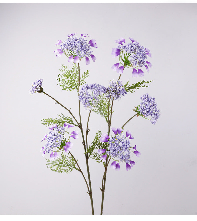 Artificial Dandelion & Snowball Flower Stem, 38" Tall Single Branch with 4 Blooms, Realistic Silk Floral for Wedding Decor, Home & Event Styling (Pink, White, Purple, Yellow)