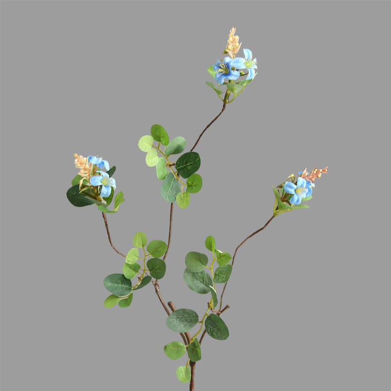 Artificial Clematis Flower, Single Stem with 3 Blooms, 20" Silk-Like Faux Floral for Home Decor, Wedding Centerpieces