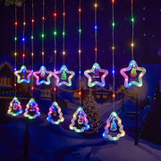118 Ft LED Curtain String Lights USB Powered with Smart Remote Control for Christmas Window Hanging Decor