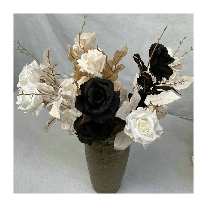 Single Stem Alice Rose with 2 Blooms, 31" Tall, Silk-Like Fabric, Perfect for Weddings, Home Decor & Events