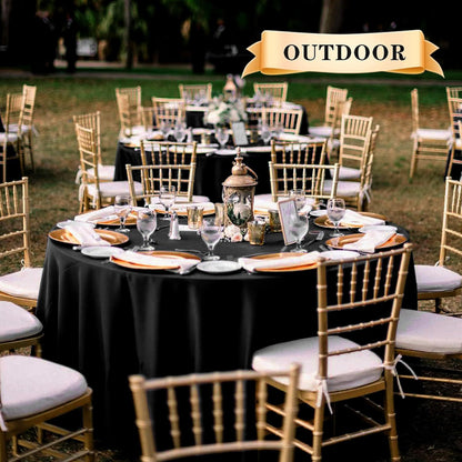 Bulk 3 Pcs Round Tablecloths Heavy Duty Polyester Washable Table Covers for Wedding Receptions Banquet Events & Birthday Parties Stain Resistant Spillproof Fabric for Dining Catering Wholesale