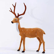 Christmas Sika Deer Ornament Plush Toy Bulk Set for Home Table Decoration