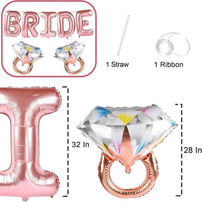 Bride to Be Rose Gold Balloon Kit - Bachelorette Party Decorations for Bridal Shower Setup