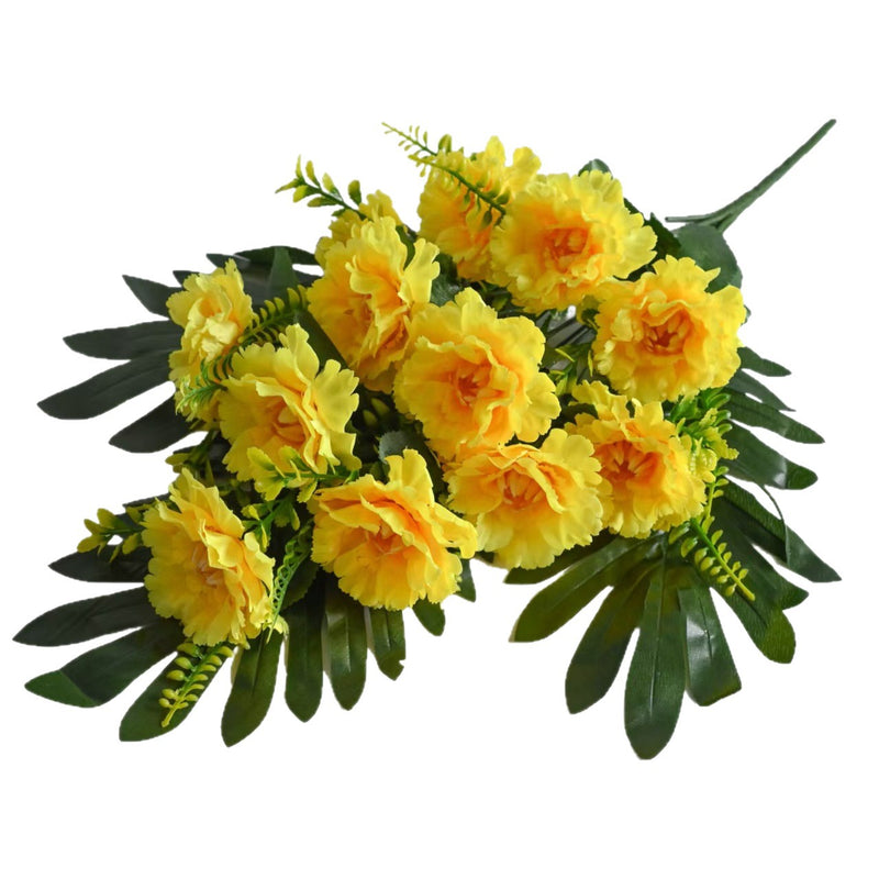 Artificial Peony Bush with 12 Blooms, Silk-Like Fabric, 20" Tall, Modern Style for Weddings, Home Decor, and Events