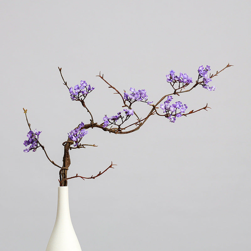 Artificial Cherry Blossom Branch, 34" Bush with Flexible Stems for Home Decor, Wedding, and Event Styling