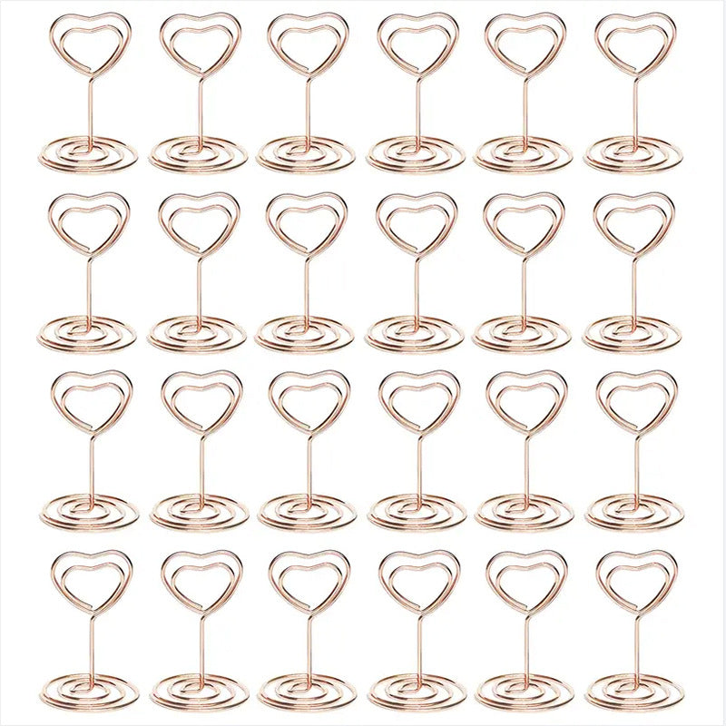 Bulk 24Pcs Gold Table Number Holders Metal Place Card Holders Wire Photo Holders Perfect for Wedding Centerpieces Reception Party Birthday Decor Wholesale