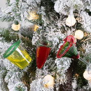 10 Pcs Christmas Ornaments Wine Glass Hanging Decorations for Xmas Party Decor