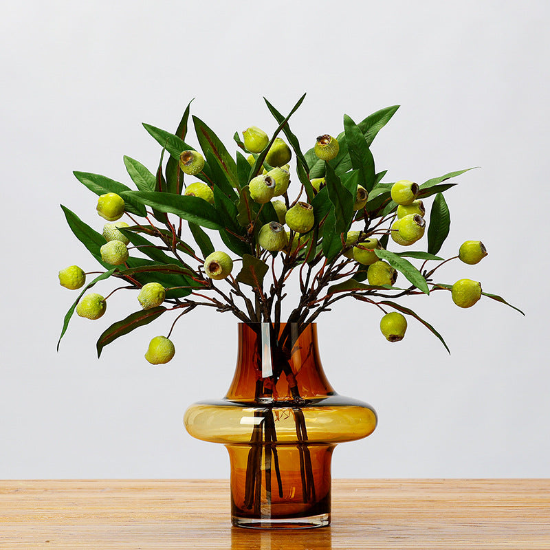 Artificial Fruit Tree Bush with Leaves, 45cm, Realistic Floral Decor for Home, Wedding, and Events