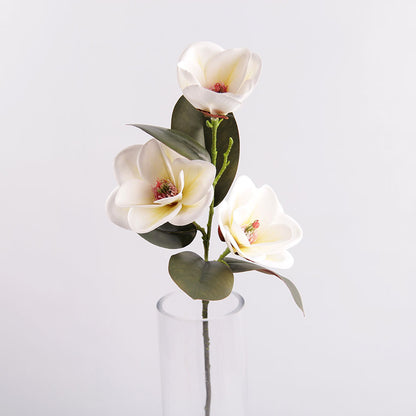 Bulk Magnolia Bridal Bouquet Artificial Flowers Long Stems Shatterproof for Wedding Centerpieces Rustic Vase Holiday Decor Wholesale