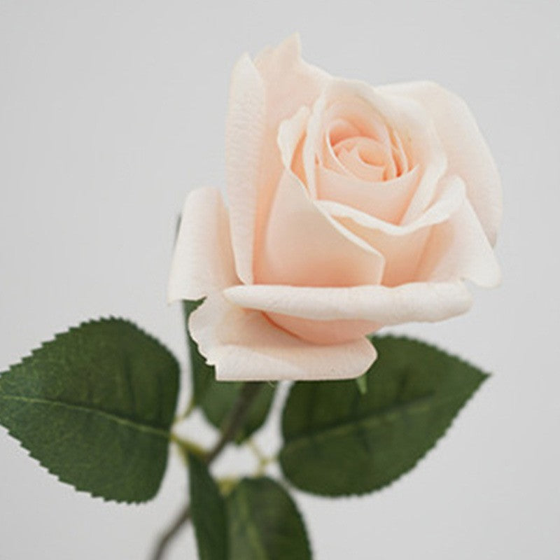 19" Single Stem Realistic Faux Silk Rose, Kate Style, Modern Home Decor, Wedding & Event Arrangements