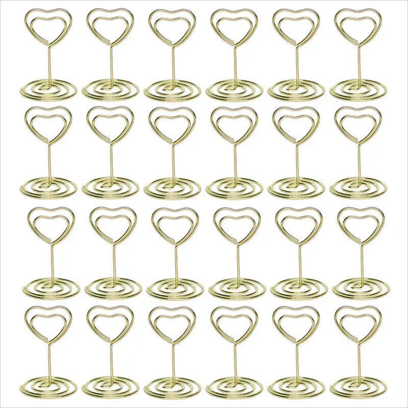 Bulk 24Pcs Gold Table Number Holders Metal Wedding Centerpiece with Secure Clip for Reception Birthday Party Decor Wholesale
