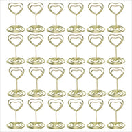Bulk 24Pcs Gold Table Number Holders Metal Wedding Centerpiece with Secure Clip for Reception Birthday Party Decor Wholesale