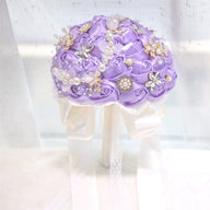 Bulk Crystal Bridal Bouquet artificial Roses Toss Bouquet Shockproof Frame Non Tarnish Rhinestones for Wedding Accessories Wholesale