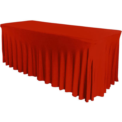 Bulk Rectangle Wrinkle Resistant Table Clothes Elastic Table Cover for Banquets Weddings Party Wholesale