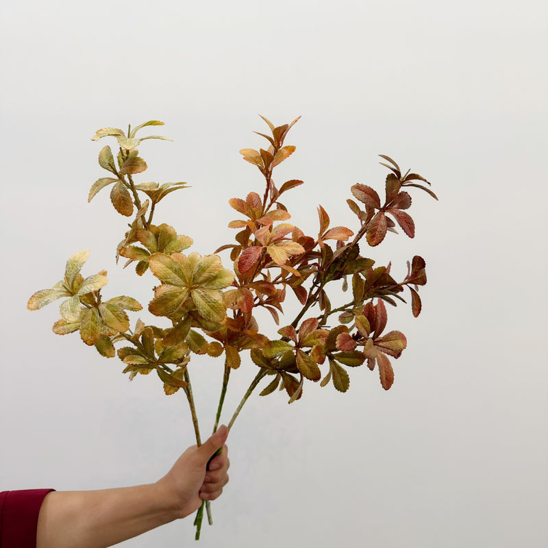 Artificial Boston Fern-Style Leaf Bush, Autumn Plastic Greenery Stem Filler for Floral Arrangements, Weddings & Home Decor