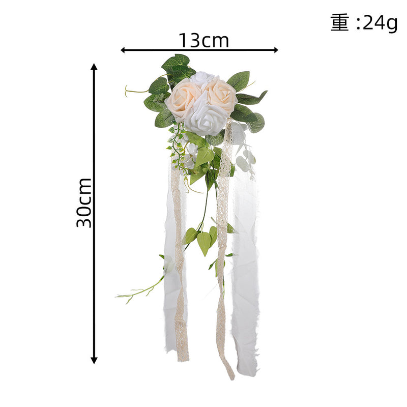 Artificial Eucalyptus and Rose Trailing Vine, 12", Perfect for Wedding Decor, Chair Backs, and Indoor Outdoor Use