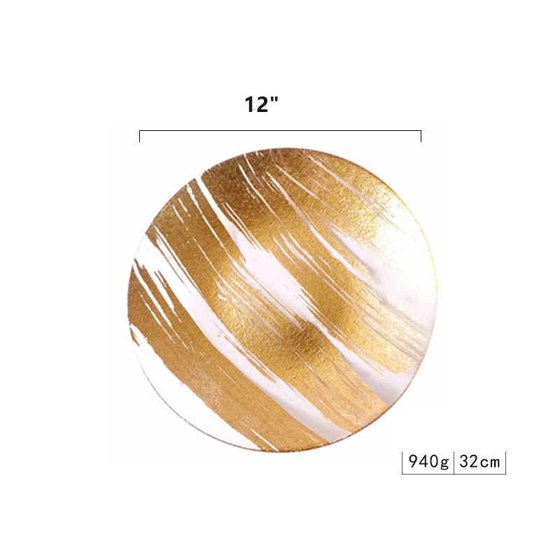 Bulk Round Glass Charger Plates for Wedding Party Event Tabletop Decor Wholesale