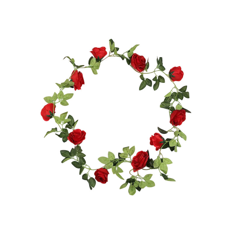 Artificial Rose Garland Vine, 10 Flower Heads, Faux Rose Vine for Wedding Arches, Hotel Décor & Home