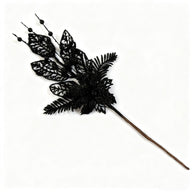 Christmas Gold Glitter Lily Ornament - 17" Christmas Tree Topper Decoration