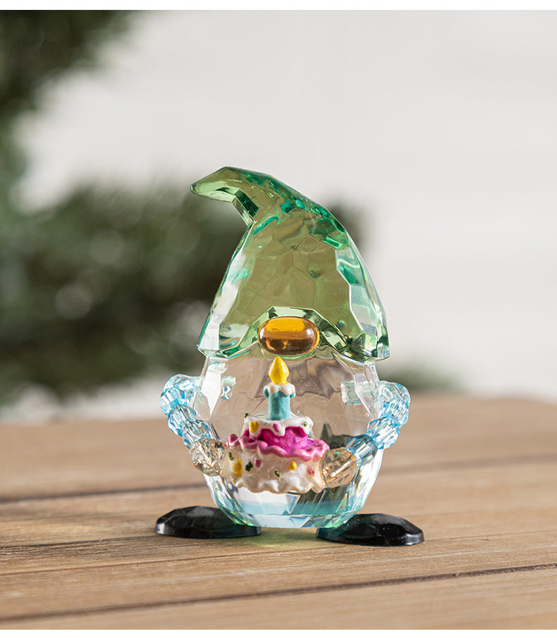 Transparent Christmas Elf Ornament with Pinecone, Holiday Table Decor, Bulk Wholesale Set