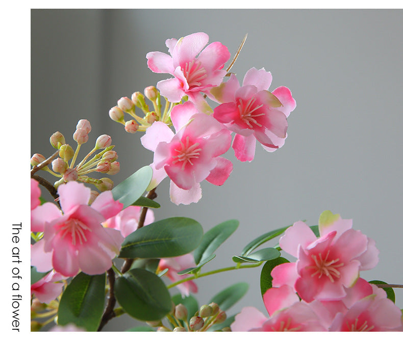 Single Stem Artificial Michelia Flower, 29" Tall, Silk Material, Modern Home & Commercial Decor, White & Pink Options