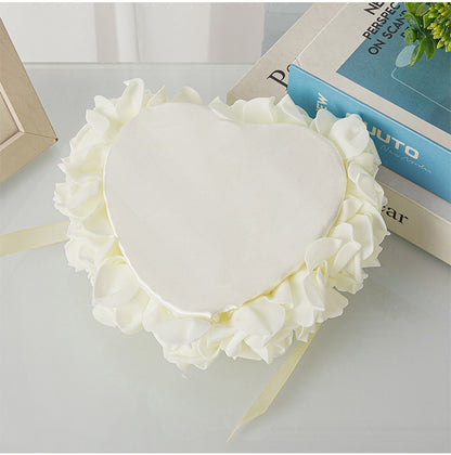 Bulk Double Sided Wedding Ring Pillow with Rose Shockproof Design for Destination Weddings & Vow Renewals Bridal Keepsake Organizer Box Wholesale