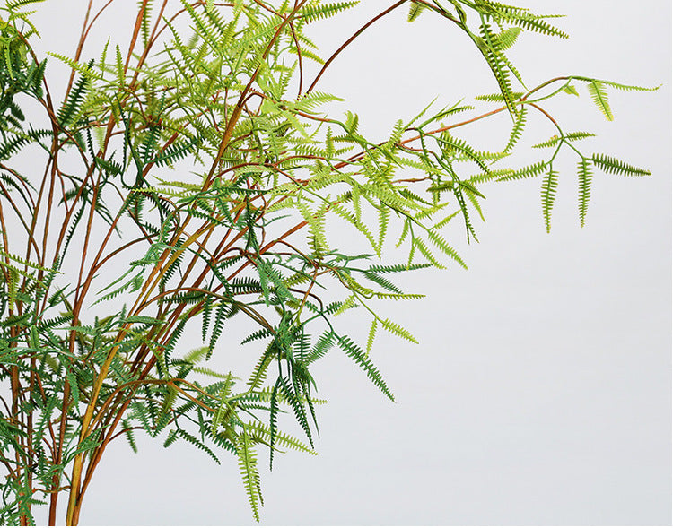 Single Stem Artificial Fern Leaf Plant, 47" Tall, Realistic Plastic Foliage for Home Decor, Wedding Arrangements, and Commercial Displays