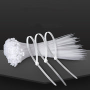 500 Pcs Nylon Cable Ties Self-Locking Zip Ties with Curved Tip Bulk Pack