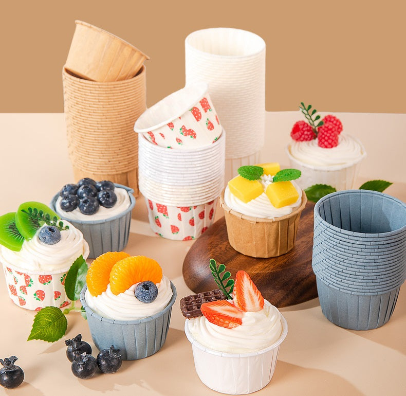 Bulk 100 Pcs Disposable Cake Cup Dessert Container for Wedding Birthday Party Wholesale