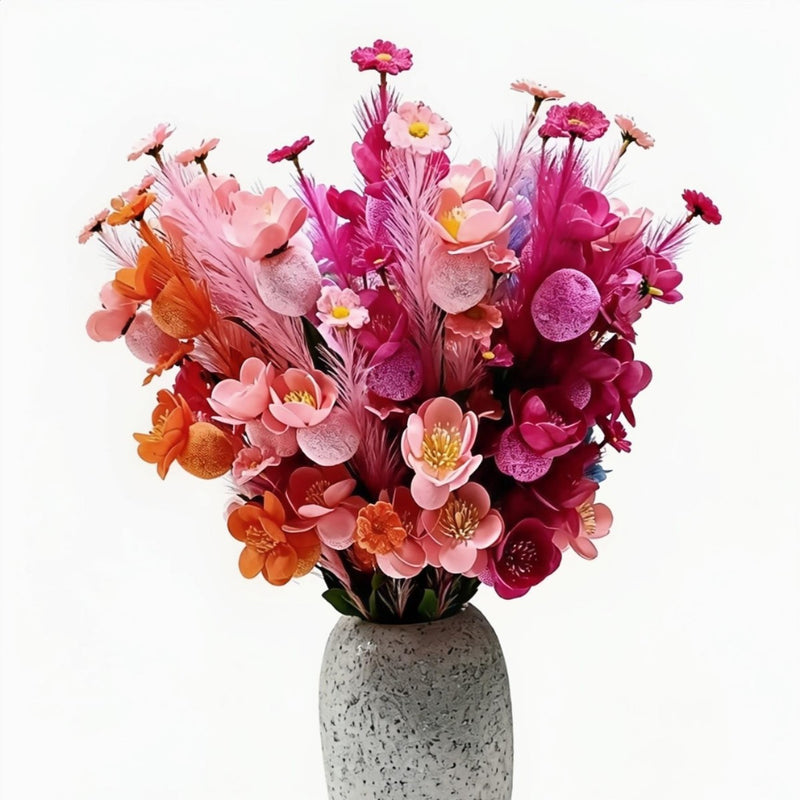 Magnolia Silk Bush with 3 Blooms, 20" Tall Faux Flower Arrangement for Weddings, Home & Commercial Decor