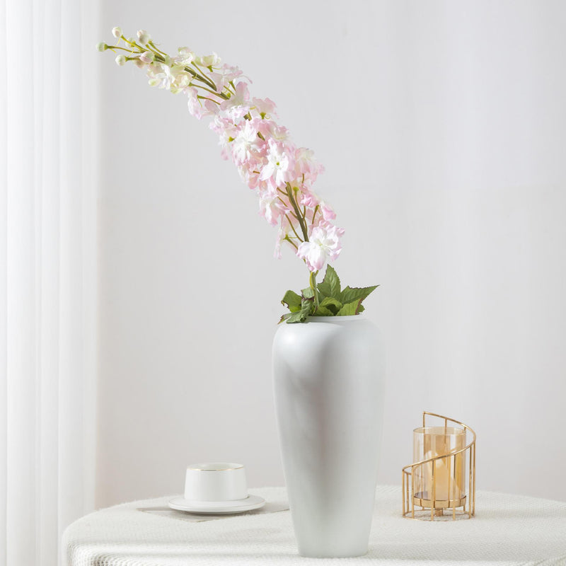 45" Artificial Delphinium Bush, Silk-Like Fabric, Modern Style for Weddings, Home Decor, and Events