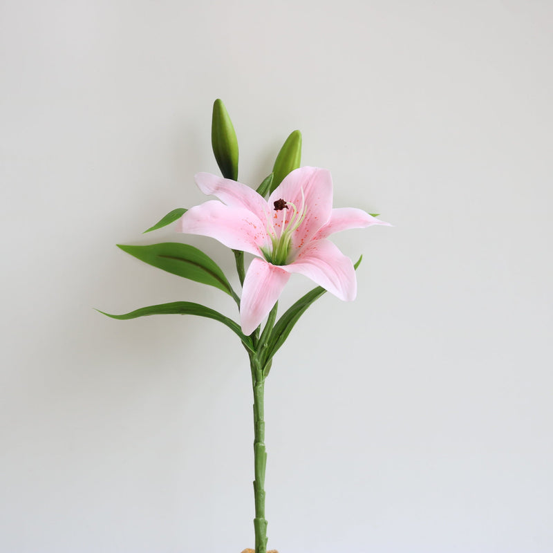 14 Inch Oriental Lily Stems 10 Pcs Real Touch Artificial Flowers for Table Centerpieces Arrangements