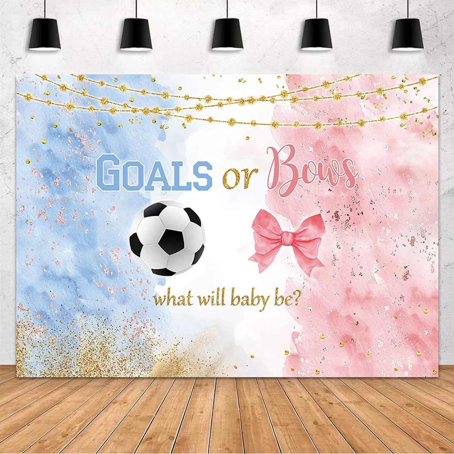 Gender Reveal Backdrop - Birthday & Party Decoration Banner - Photo Background for Celebrations