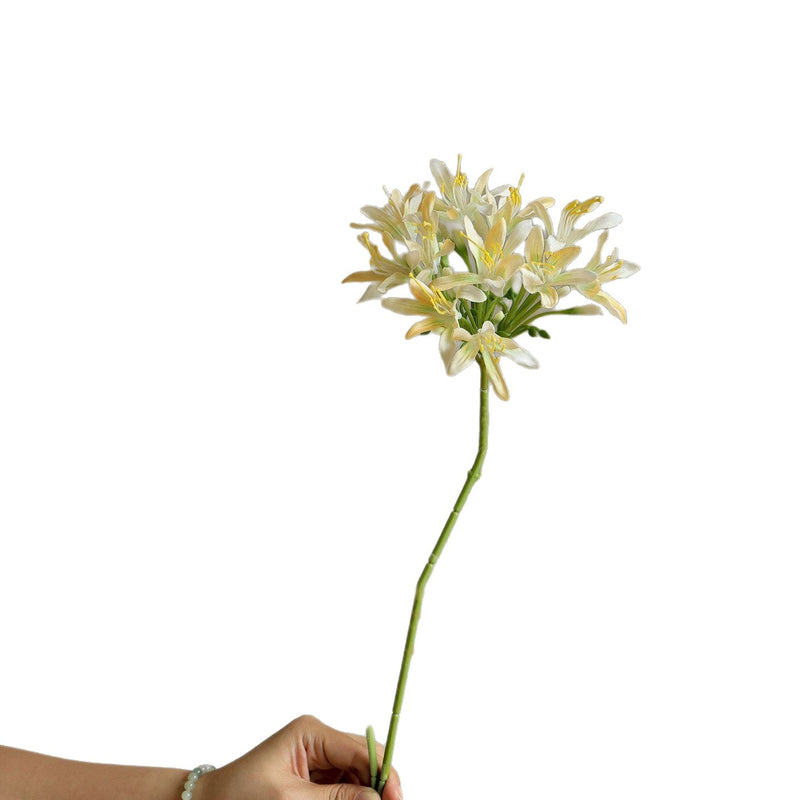 Single Stem Agapanthus Artificial Flower, 24" Tall, Modern Home Decor for Weddings & Events