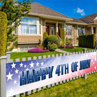 Bulk 10 Pcs 4th of July Banners Independence Day Banner for Parade Decor Supplies Wall Decor Garden Yard Outdoor Decor Wholesale
