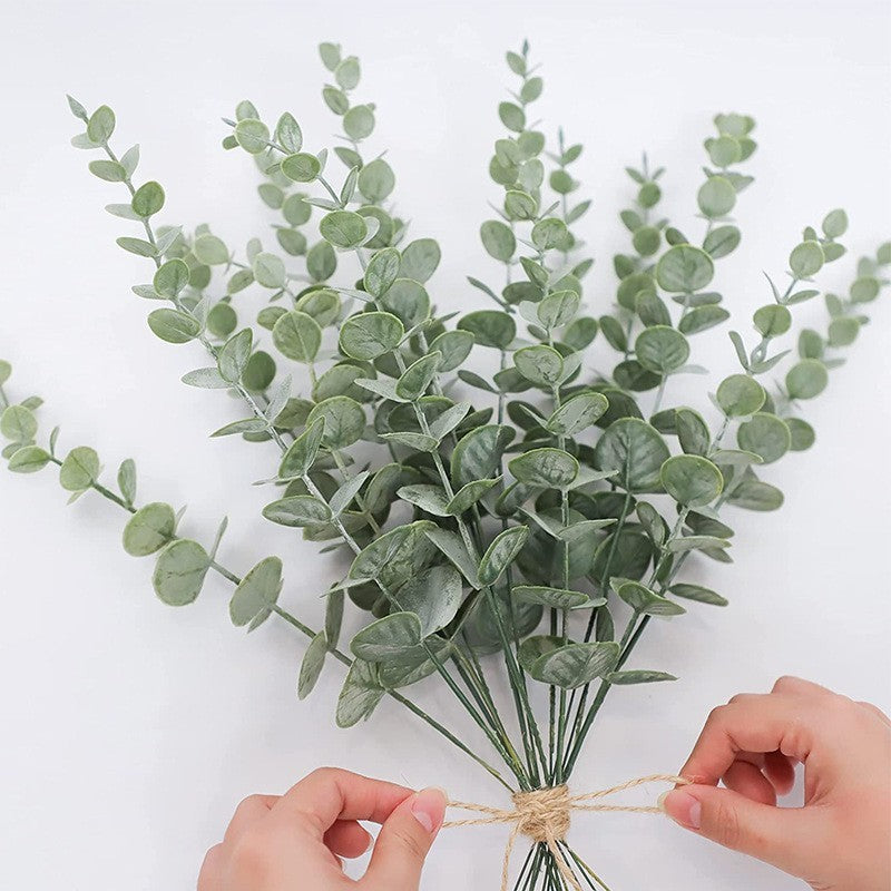 Bulk 110 Pcs 7 Kinds Mixed Artificial Eucalyptus Stems and Faux Flowers Wedding Floral Supplies for DIY Bouquets Table Centerpieces & Home Decor Arrangements Wholesale