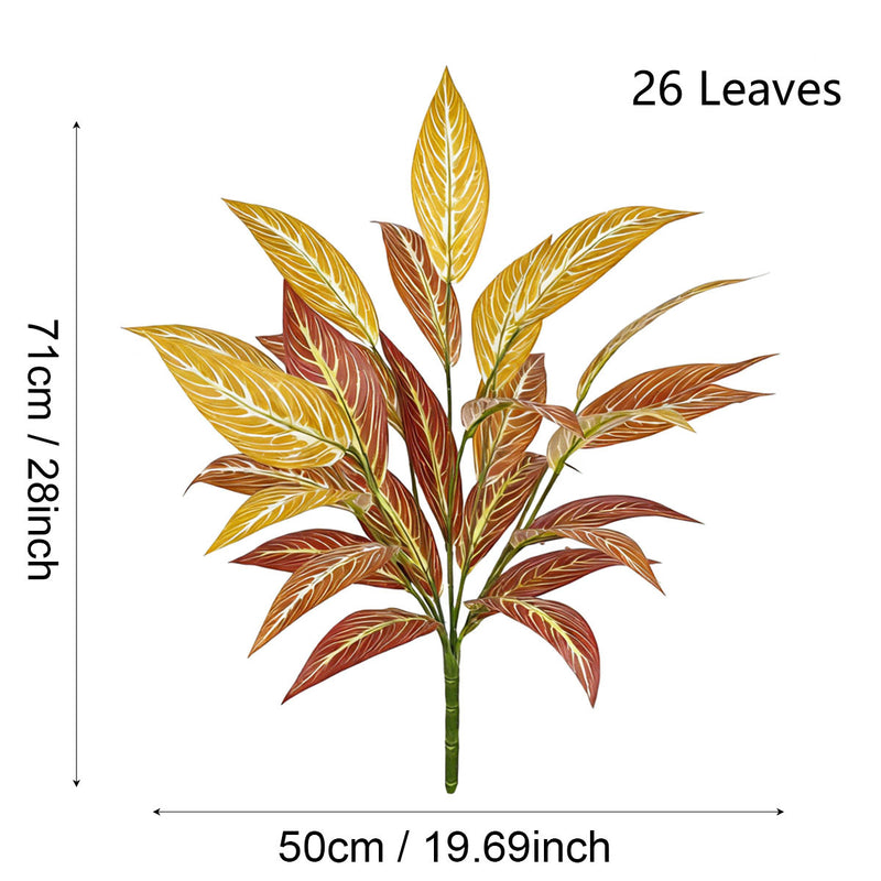 Artificial Snake Plant Bush with Variegated Leaves, 25" Tall Realistic Faux Plant for Home Office Decor, Wedding & Event Styling