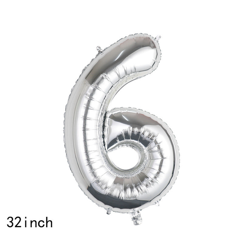 Bulk 32 Inch Foil Number Balloon for Birthday Party Decoration Graduation Celebration Holiday Accessory Decor Wholesale