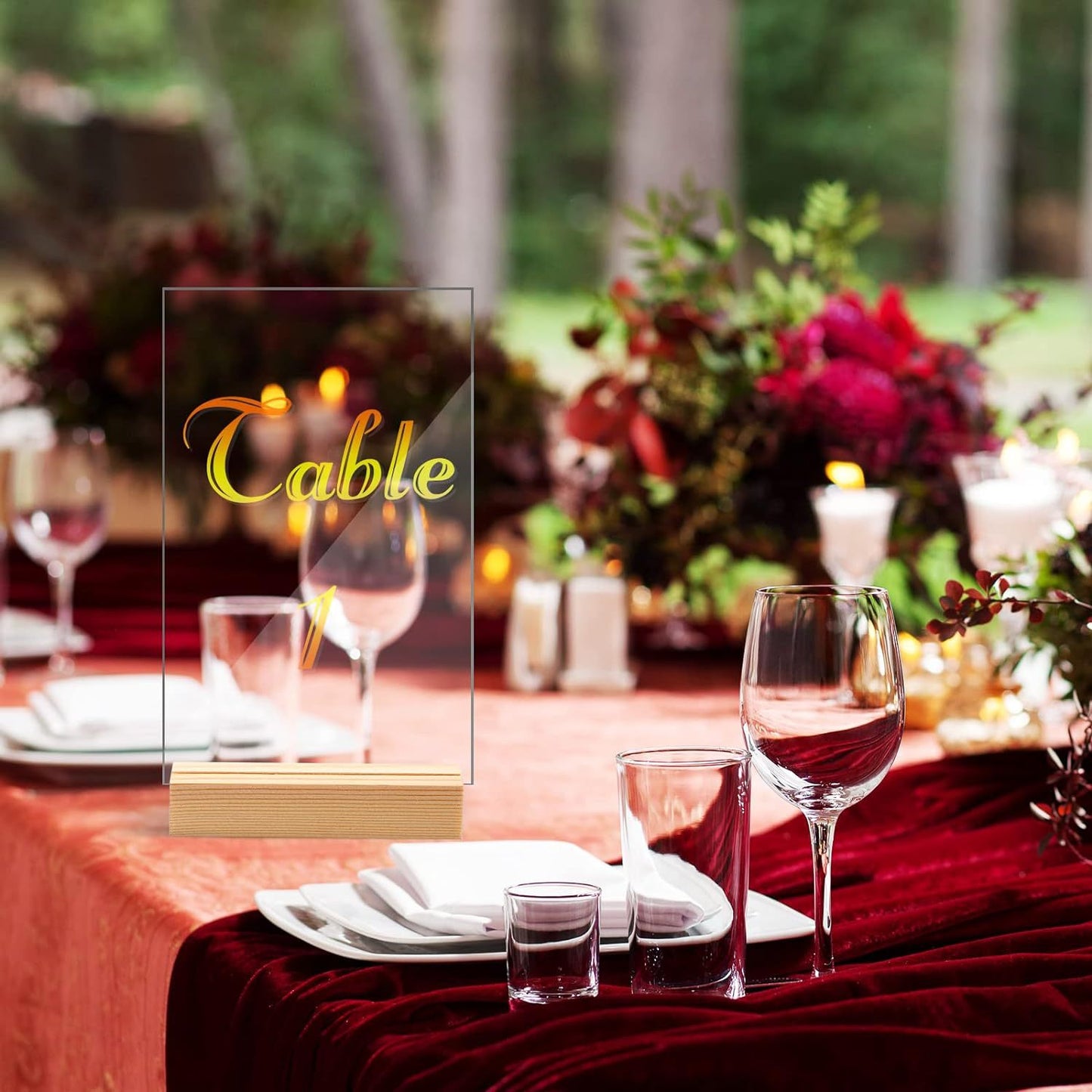 Bulk 10PCS Wood Card Holders 2025 Natural Wood Table Number Stands Non Slip Base for Wedding Reception Anniversary Party Decor Wholesale