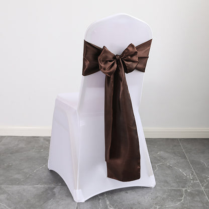 Bulk 10PCS Bows Chair Sashes Satin Chair Ribbons for Wedding Party Events Banquet Chair Cover Decoration Wholesale
