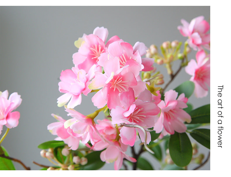 Single Stem Artificial Michelia Flower, 29" Tall, Silk Material, Modern Home & Commercial Decor, White & Pink Options