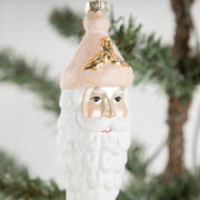 Christmas Ornaments Icicle Santa Glass Hanging Decorations with Chain for Xmas Tree, Bulk Wholesale Set