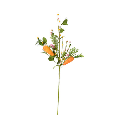 Easter Decor Artificial Carrot Stem - 24.4” Holiday Branch for Home & Valentine’s Decor