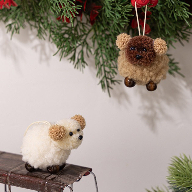 2025 Puppy Christmas Ornaments - Felt DIY Hanging Decor for Christmas & Eid