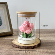 Valentine's Day Tulip Floral Aromatherapy Candle - Ins Vibe Gift Glass Jar Candle