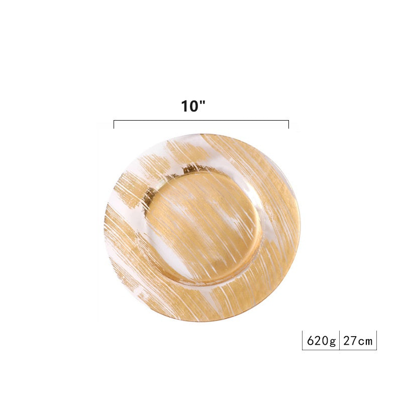 Bulk Round Glass Charger Plates for Wedding Party Event Tabletop Decor Wholesale