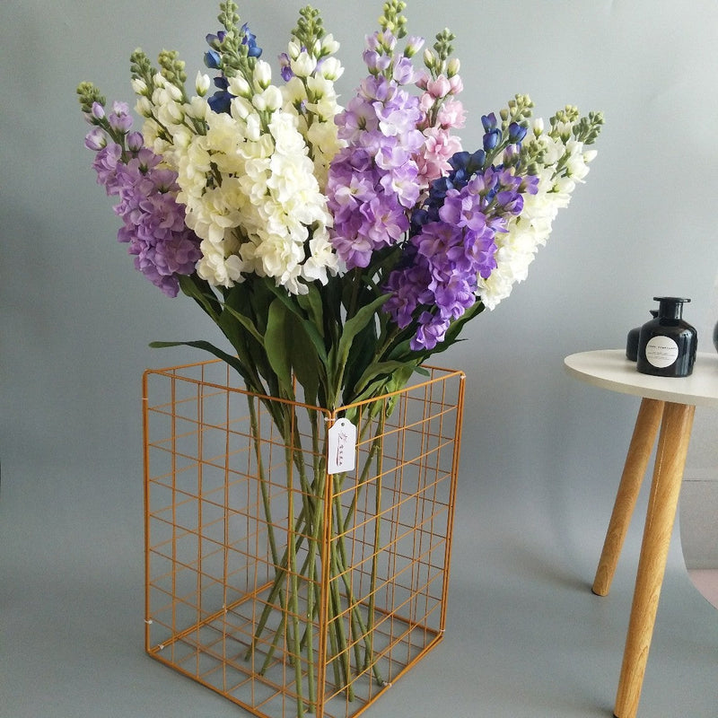 Artificial Purple Hyacinth Flowers 24 Inch Stem 10 Pcs Bulk Silk Stems